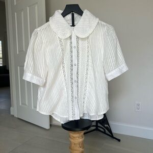 Elegant White Lace Blouse